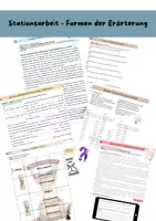 Vorschau - Arbeitsblätter - Stationsarbeit Formen der Erörterung - Deckblatt
