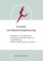 Vorschau - Unterrichtsreihen - Turnen - Lernbereichsplanung - Deckblatt