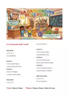 anteprima - Testo - La Canzoncina delle Vocali - Testo - Pagina di copertina