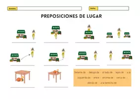 Vorschau - Arbeitsblätter - Verbo estar, preposiciones. Arbeitsblatt - Deckblatt