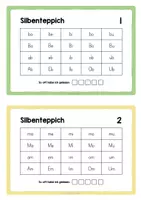 Vorschau - Arbeitsblätter - Silbenteppiche - Silben lesen - Seite 1