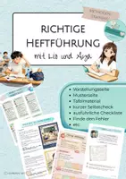Vorschau - Arbeitsblätter - Lio und Aya - richtige Heftführung - Deckblatt