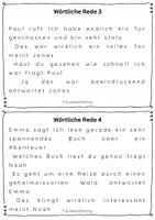 Vorschau - Aufgabenkarten - wörtliche Rede - Fraiarbeitskartei - Seite 3