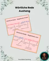 Vorschau - Merkblätter - wörtliche Rede - Aushang für den Klassenraum - Deckblatt