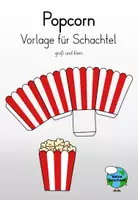 Vorschau - Mal- und Bastelvorlagen - Popcorn-Schachtel (Vorlage zum Basteln) - Deckblatt