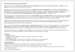 Vorschau - Stationenlernen - Konzentrations-Boxenstopp für die Grundschule – Brain-Gym: Brain-Booster, Pausenkarten & Deko für fokussierte Lernphasen, Konzentrationsecke - Seite 1
