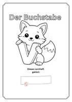 Vorschau - Arbeitsblätter - Buchstabe V - Buchstabeneinführung - Deckblatt