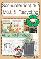Vorschau - Arbeitsblätter - Müll und Recycling Sachunterricht Kl. 1 & 2 differenziert - Deckblatt