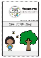 Vorschau - Stationenlernen - Freiarbeitskartei "Im Frühling" (1./2. Klasse) - Deckblatt