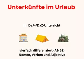 Vorschau - Spiele - Bildkarten: Unterkunft und Übernachten im Urlaub DaF/DaZ Deutsch - Seite 1