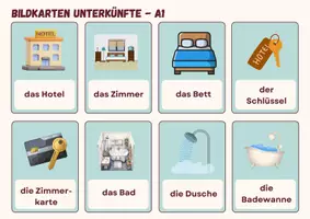 Vorschau - Spiele - Bildkarten: Unterkunft und Übernachten im Urlaub DaF/DaZ Deutsch - Seite 2