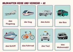 Vorschau - Spiele - Bildkarten: Transportmittel und Verkehr im Urlaub DaF/DaZ Deutsch - Seite 2