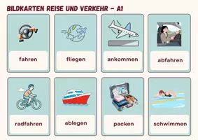 Vorschau - Spiele - Bildkarten: Transportmittel und Verkehr im Urlaub DaF/DaZ Deutsch - Seite 3