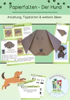 Vorschau - Arbeitsblätter - Papierfalten / Hund / Kunst / Sommer / Frühling / Haustier / Falten mit Papier / KITA - Deckblatt