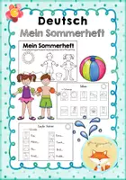 Vorschau - Arbeitsblätter - Deutsch: Mein Sommerheft (Klasse 1) - Deckblatt