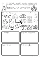 Vista previa - Hojas de trabajo - Resumen de mis vacaciones de Semana Santa - página 2