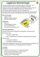 Vorschau - Mal- und Bastelvorlagen - Wochentage lernen – Legekreis für Grundschule & Förderschule | Morgenkreis, Zeitstruktur & UK - Seite 1