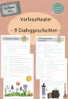 Vorschau - Arbeitsblätter - Vorlesetheater: Dialoggeschichten - Deckblatt