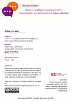 Vista previa - Fichas informativas / Documentos de lectura - Guia para favorecer el lenguaje en el entorno familiar - página 1