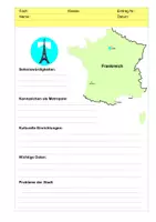 Vorschau - Stundenentwürfe - Die Metropole Paris / Frankreich - Seite 1