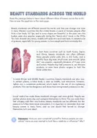 Vorschau - Arbeitsblätter - Beauty Standards Reading Comprehension (More! 4 Unit 9 Body Talk) - Seite 1
