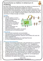 Vorschau - Fördermaterial/Inklusion - Frühling: Addieren im Zahlenraum 10 - Klammerkarten - Seite 1