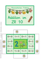 Vorschau - Fördermaterial/Inklusion - Frühling: Addieren im Zahlenraum 10 - Klammerkarten - Seite 2