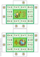 Vorschau - Fördermaterial/Inklusion - Frühling: Addieren im Zahlenraum 10 - Klammerkarten - Seite 3