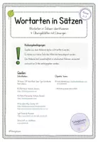 Vorschau - Arbeitsblätter - Wortarten in Sätzen: Frühling - 4 Übungsblätter (mit Montessori Symbolen) - Seite 1