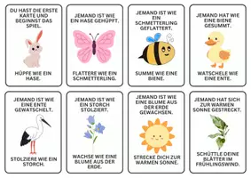 Vorschau - Spiele - Lesekette Frühling / Bewegungsspiel für Klasse 2 & 3 - Seite 1