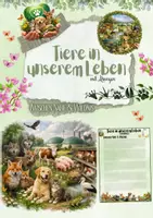 Vorschau - Unterrichtsreihen - Tiere in unserem Leben: Zwischen Nähe & Wildnis - Haustiere oder Wildtiere? (5. - 7. Klasse, Biologie | Nawi) - Deckblatt