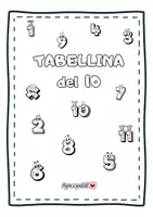 anteprima - Esercizi - Tabellina del 10. Il quaderno delle tabelline - Pagina di copertina