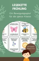 Vorschau - Spiele - Lesekette Frühling / Bewegungsspiel für Klasse 2 & 3 - Deckblatt