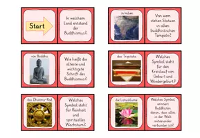 Vorschau - Mal- und Bastelvorlagen - Buddhismus Weltreligion DOMINO Spiel Ethik Religion - Seite 3