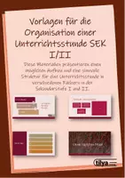 Vorschau - Präsentationen/Tafelbilder - Vorlagen für die Organisation einer Unterrichtsstunde SEK I/II - Deckblatt