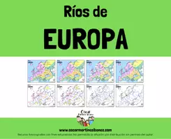 Vista previa - Hojas de trabajo - EUROPA Ríos (mapas) - Portada