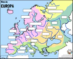 Vista previa - Hojas de trabajo - EUROPA Ríos (mapas) - página 3