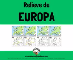 Vista previa - Hojas de trabajo - EUROPA Geografía física - página 1