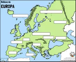 Vista previa - Hojas de trabajo - EUROPA Relieve (mapas) - página 3