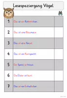 Vorschau - Arbeitsblätter - Lesespaziergang Vögel 🌳🐦 | dreifach differenziert – Klasse 1–2 | Lese & Sachunterricht - Seite 2