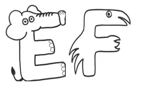 Aperçu - Feuilles d'exercices - Coloriages Animaux - Lettres - Page 2