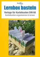 Vorschau - Mal- und Bastelvorlagen - Lernbox basteln – Vorlage für Karteikasten DIN A8 (Grundschule) | Karteikarten organisieren & lernen - Deckblatt
