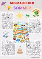 Vorschau - Mal- und Bastelvorlagen - Materialpaket Sommer/Sommerferien - Seite 1
