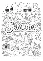 Vorschau - Mal- und Bastelvorlagen - Materialpaket Sommer/Sommerferien - Seite 2