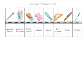 Vorschau - Merkblätter - Lio und Aya Schultasche packen Klappkarten - Seite 2