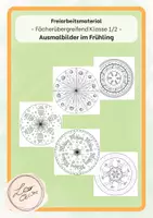 Vorschau - Mal- und Bastelvorlagen - Ausmalbilder im Frühling - Deckblatt