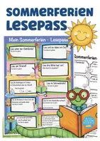 anteprima - Esercizi - vacanze estive – motivazione alla lettura e apprendimento del tedesco I Deutsch Sommerferien Lesepass - Pagina di copertina
