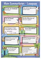 anteprima - Esercizi - vacanze estive – motivazione alla lettura e apprendimento del tedesco I Deutsch Sommerferien Lesepass - Pagina 1