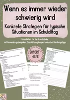 Vorschau - Arbeitsblätter - Wenn es wieder schwierig wird - Praxishilfe für die Grundschule - Deckblatt