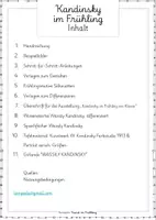 Vorschau - Mal- und Bastelvorlagen - Kunst Frühlingsbilder nach Kandinsky - in 6 Schritten zum Kunstwerk - Seite 1
